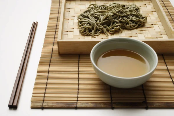 Cooked soba noodles — Stock Photo, Image
