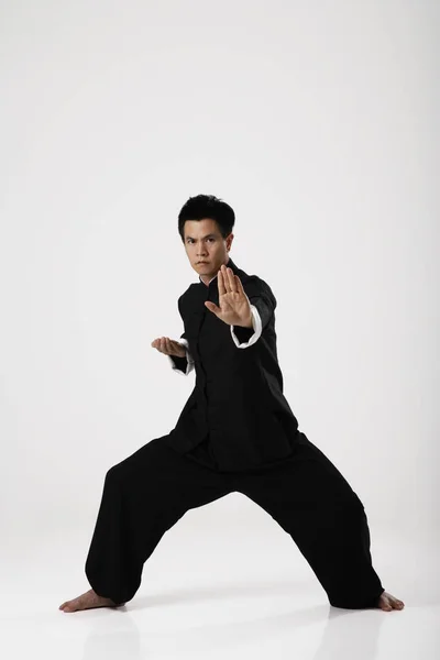 Hombre haciendo artes marciales —  Fotos de Stock