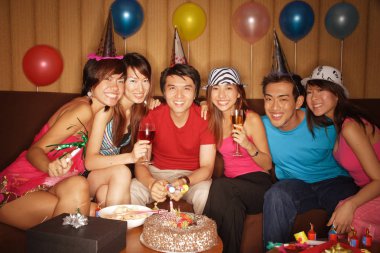 Young adults celebrating clipart