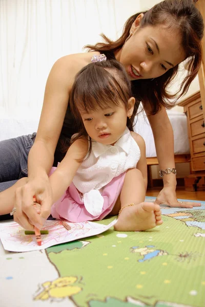 Dibujo de madre e hijo — Foto de Stock