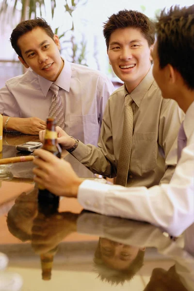 Young men at bar