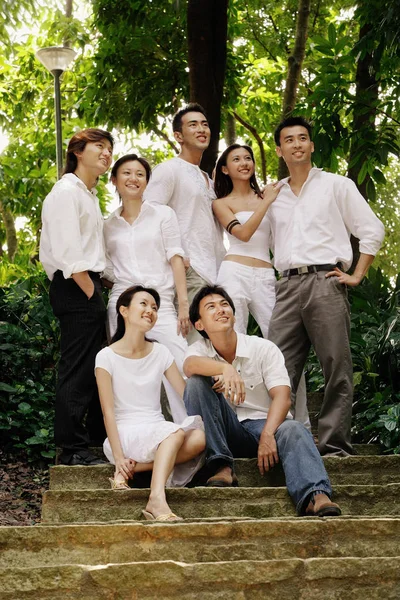 Young adults posing for camera — Stock Photo, Image