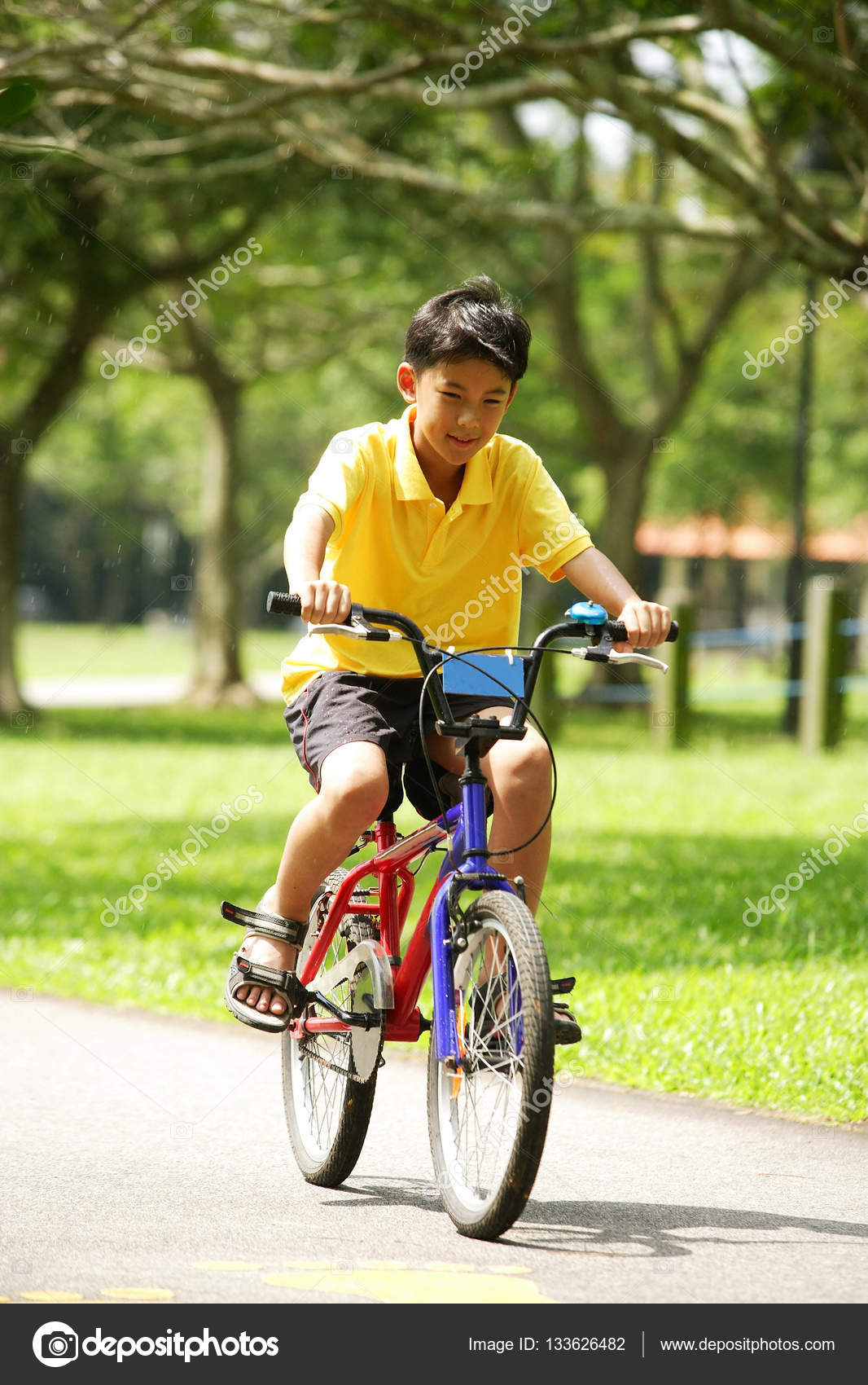 boy cycling