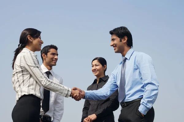 Felices colegas de negocios — Foto de Stock