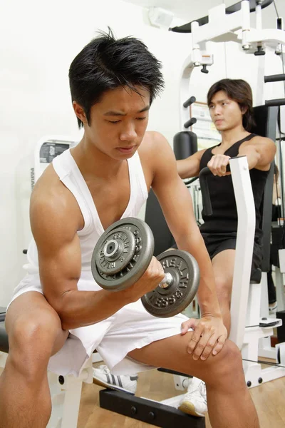 People work out at sport gym — Stock Photo, Image