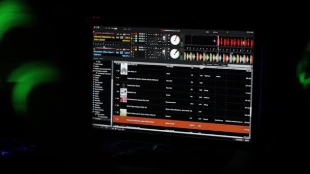 DJ mixning däck — Stockvideo