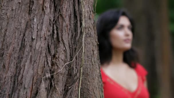 Portret van een jonge vrouw — Stockvideo