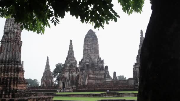 Sten tempel / Ayutthaya — Stockvideo