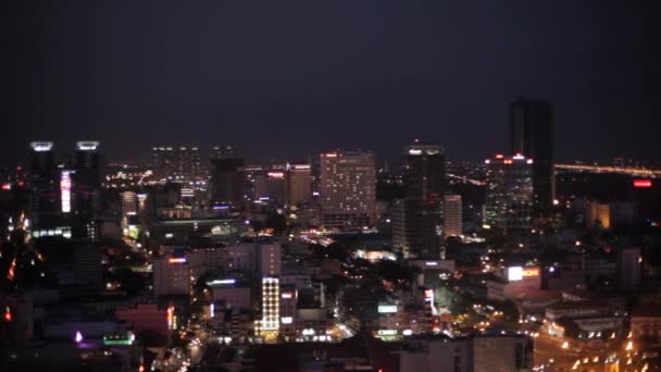 Міський пейзаж з Bitexco фінансових вежі — стокове відео