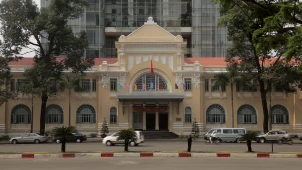 Prédio do Tesouro Nacional e Torre Bitexco — Vídeo de Stock