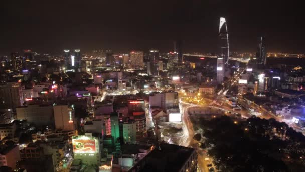 Cityscape at Night / Ho Chi Minh, Vietnã — Vídeo de Stock