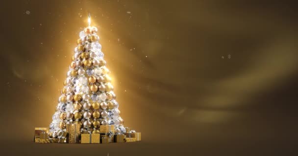 Geanimeerde Kerstboom Een Schone Abstracte Achtergrond Naadloze Lus — Stockvideo