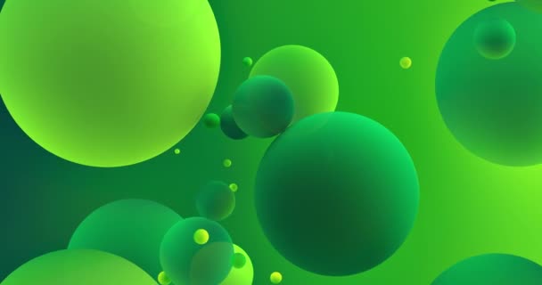 Vibrant Trendy Resolution Abstract Colorful Background Spheres Flowing Colliding — Stock Video