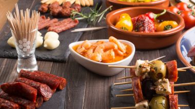 İspanyolca tapas meze ahşap tablo