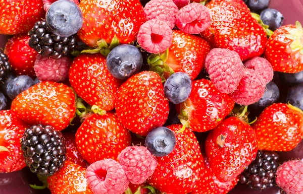 混合莓类水果 图库照片