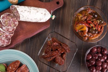 Tapas başlayanlar ahşap tablo