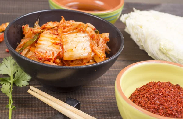 Kimchi a Koreai napa káposzta szuper élelmiszer — Stock Fotó