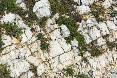 Güzel şekil ve çim duvar dağlar.