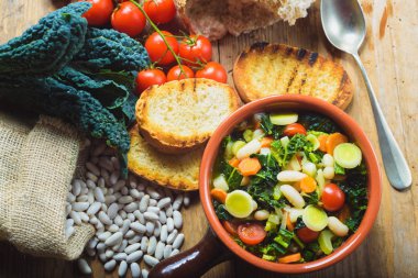 Ribollita, Tuscan çorba klasik, eski moda yemek köylüler.