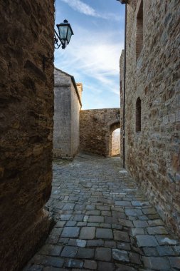 Hills, yüksek Vignoni, İtalya için gizli Tuscan şehir