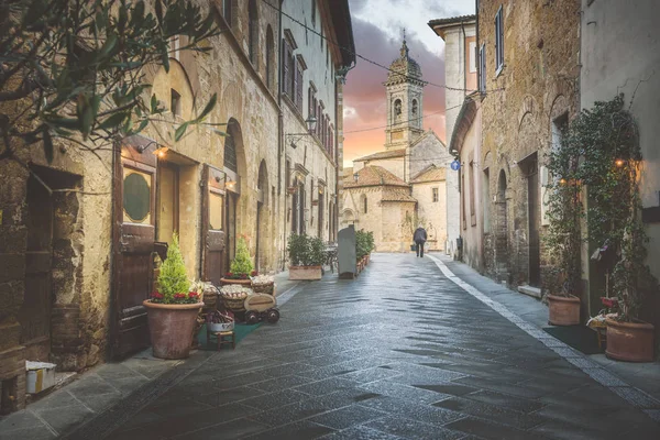 Absolut Vacker Stad Södra Toscana Någonstans Val Orcia San Quirico — Stockfoto