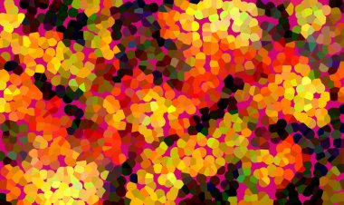 Soyut doku, kırmızı renk pikselleri. Çok renkli mozaik çizimi.