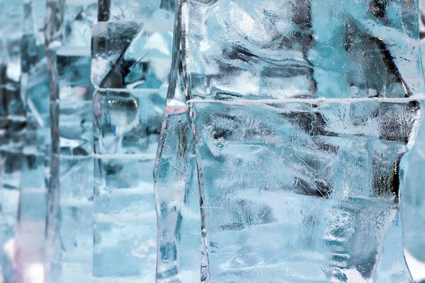Структура льда. абстрактный фон ледяной структуры. Ледяная скульптура вблизи. голубой прозрачный лед
.