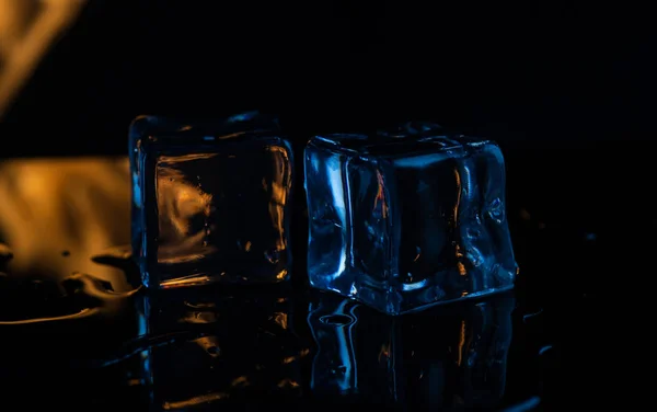 Fuego Hielo Sobre Fondo Negro10 —  Fotos de Stock