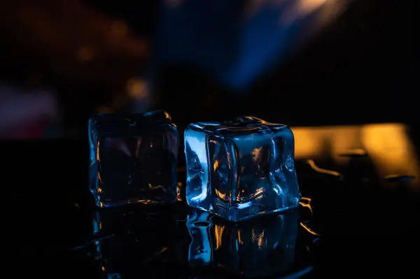 Fuego Hielo Sobre Fondo Negro6 —  Fotos de Stock