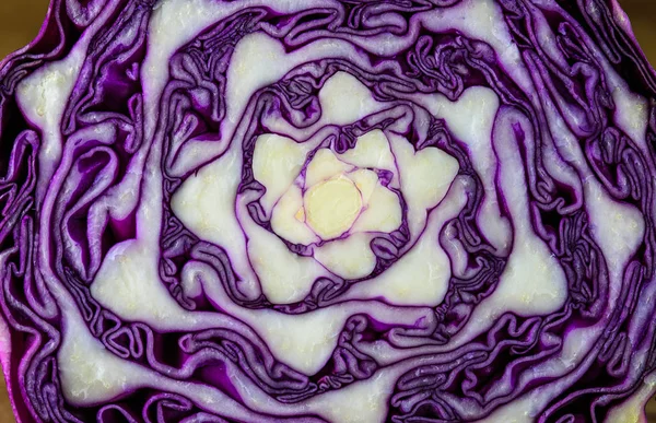 Red cabbage cut in half as a background4