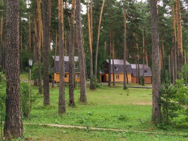 chelyabinsk, russia 06 06 2019: Students summer camp in the nature of Russia.
