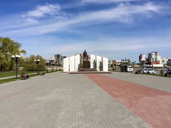 Chelyabinsk Russia 2019 Symbolic Statue Soldiers Chelyabinsk War Russia — Stok fotoğraf