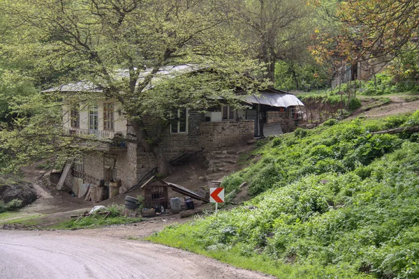 Сельский Дом Дороги Одной Красивейших Деревень Северного Ирана Гилане — стоковое фото