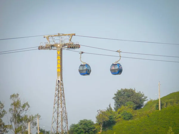 Iran Gilan Rasht 2019 Aerial Lift Passes Mountains Forest — 스톡 사진