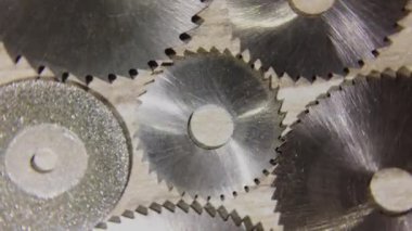 Dönen dairesel testere makro atışları