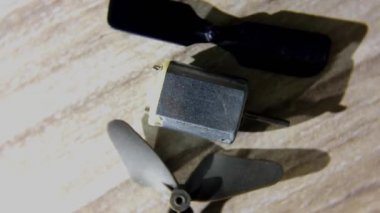 Pervane, Hava Vidası, Çekirge, DC motor makro çekim Döndürme