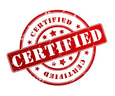 Sertifikalı lastik damgası illüstrasyon