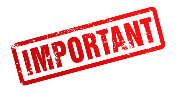 important rubber stamp illustration