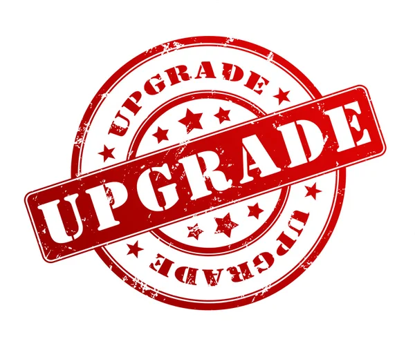 Upgrade gumibélyegző illusztráció — Stock Fotó