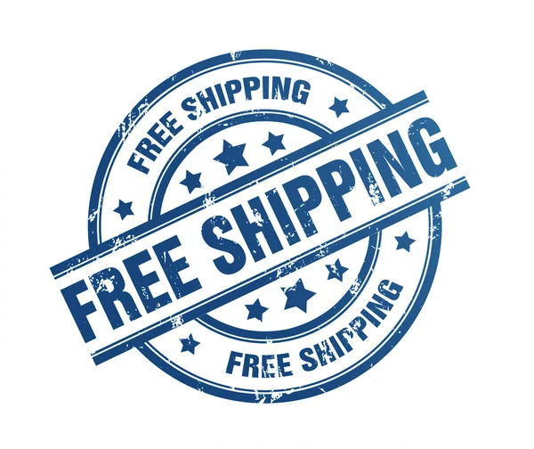 Free shipping rubber stamp illustration — Stock Photo, Image