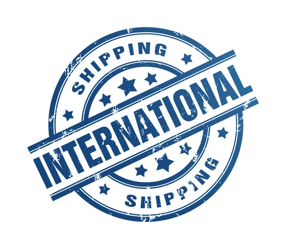 International shipping rubber stamp illustration — Stock Photo, Image