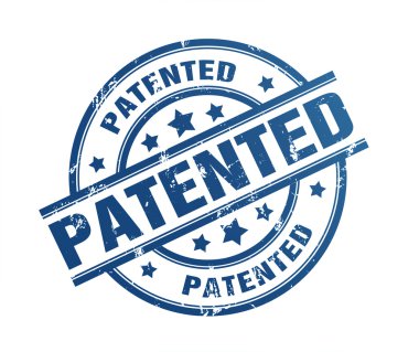 patentli kauçuk damga illüstrasyon