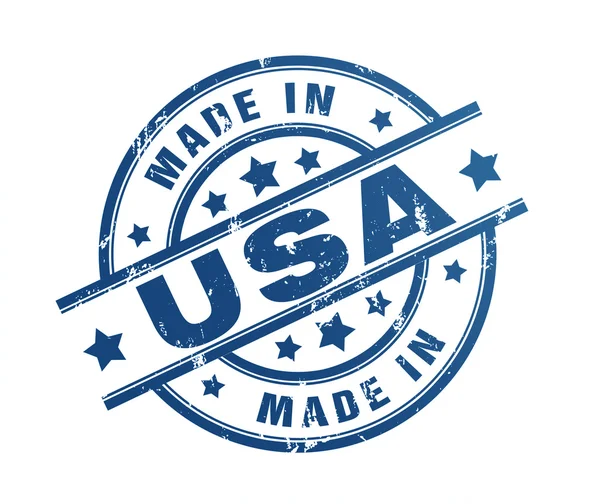 Feito em EUA ilustração de selo de borracha — Fotografia de Stock