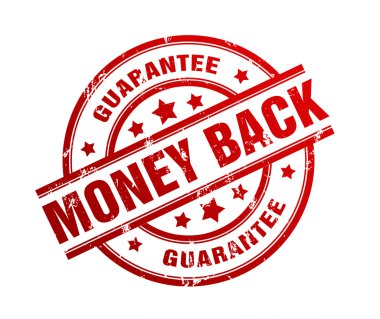 para iade garantisi lastik damgası illüstrasyon