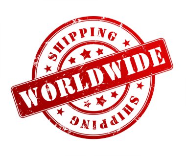 Dünya çapında nakliye lastik damgası illüstrasyon