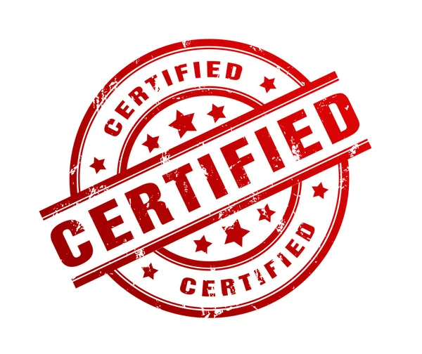 Сертифицированная резиновая марка — стоковое фото