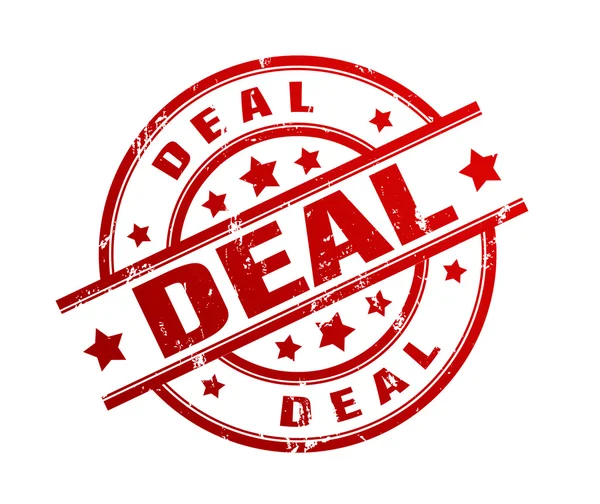 Deal Gummistempel Illustration — Stockfoto