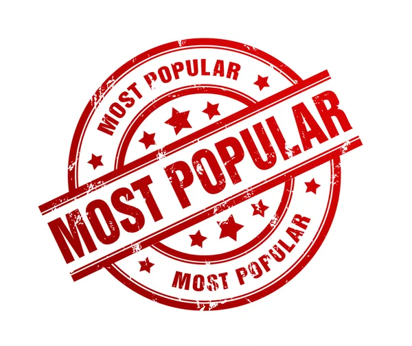 Ilustração de carimbo de borracha mais popular — Fotografia de Stock