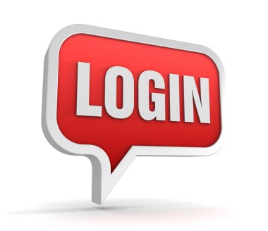 oturum açma kavramı 3d çizim