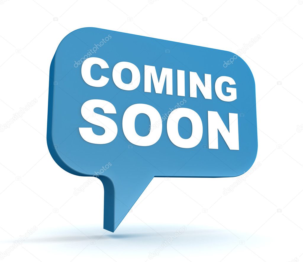 Coming soon 3d illustration isolated on white background